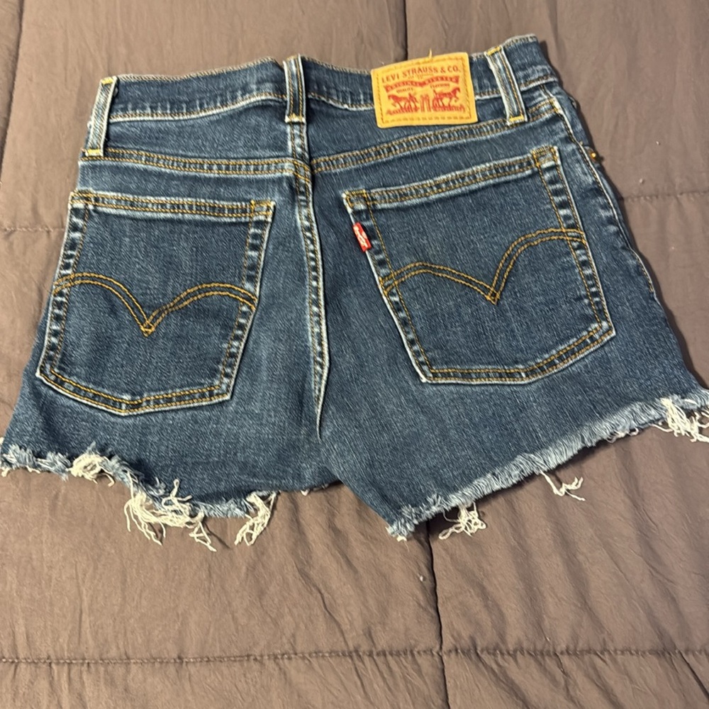 Levi Denim Distressed Women Shorts - Picture 2 of 2